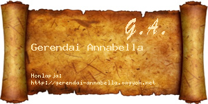 Gerendai Annabella névjegykártya